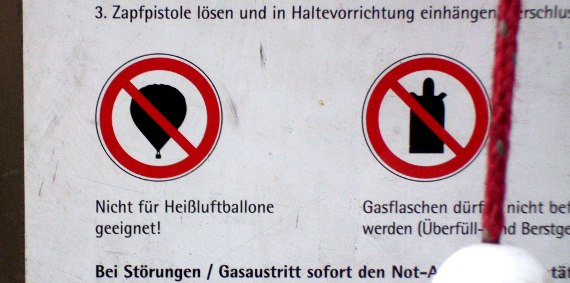 Autogas nicht für Heißluftballons verwenden!