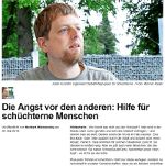  Hildesheimer Allgemeine Zeitung 30.5.2019 Die Angst vor den anderen: Hilfe für schüchterne Menschen  