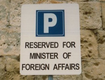 Reserved for Minister of foreign affairs