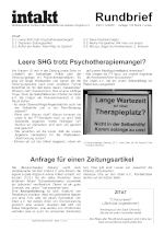 Themen im aktuellen intakt-Rundbrief