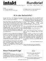 Themen im aktuellen intakt-Rundbrief