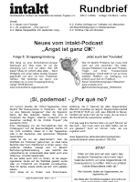 Themen im aktuellen intakt-Rundbrief
