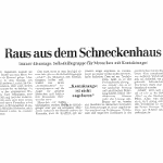  Peiner Allgemeine Zeitung 3.1.2004 Raus aus dem Schneckenhaus  